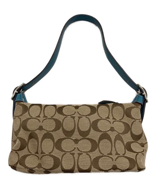 COACH（コーチ）COACH (コーチ) シグネチャーワンショルダーバッグ ベージュの古着・服飾アイテム