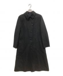 Aquascutum（アクアスキュータム）の古着「カシミヤ混ロングコート」｜チャコールグレー