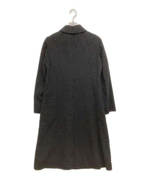 Aquascutum（アクアスキュータム）Aquascutum (アクアスキュータム) カシミヤ混ロングコート チャコールグレー サイズ:不明の古着・服飾アイテム