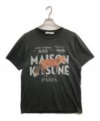 maison kitsuneメゾンキツネ）の古着「JP EXCLUSIVE FOX TEE」｜ブラック