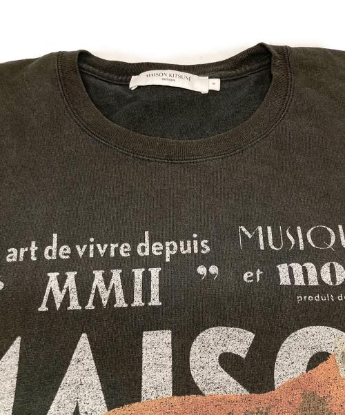 maison kitsune（メゾンキツネ）MAISON KITSUNE (メゾンキツネ) JP EXCLUSIVE FOX TEE ブラック サイズ:Sの古着・服飾アイテム