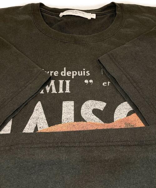 maison kitsune（メゾンキツネ）MAISON KITSUNE (メゾンキツネ) JP EXCLUSIVE FOX TEE ブラック サイズ:Sの古着・服飾アイテム