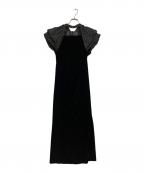ANDRESDアンドレスド）の古着「drape velour dress」｜ブラック