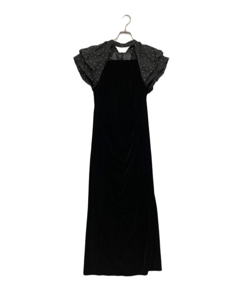 ANDRESD（アンドレスド）ANDRESD (アンドレスド) drape velour dress ブラック サイズ:Sの古着・服飾アイテム