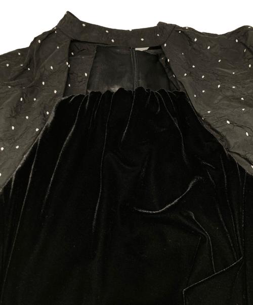 ANDRESD（アンドレスド）ANDRESD (アンドレスド) drape velour dress ブラック サイズ:Sの古着・服飾アイテム