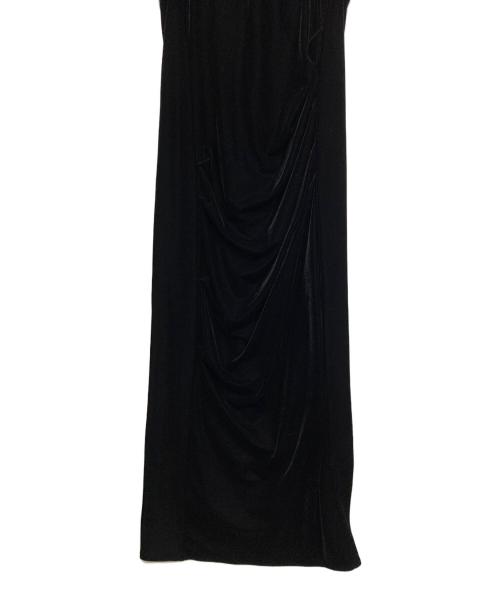ANDRESD（アンドレスド）ANDRESD (アンドレスド) drape velour dress ブラック サイズ:Sの古着・服飾アイテム