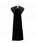 ANDRESD（アンドレスド）の古着「drape velour dress」｜ブラック