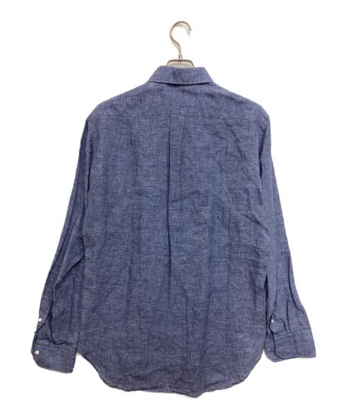FAIRFAX（フェアファックス）FAIRFAX (フェアファックス) Cotonificio Albini (コトニフィーチョ アルビニ) リネンシャツ ブルー サイズ:Lの古着・服飾アイテム