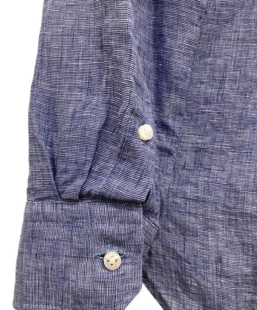 FAIRFAX（フェアファックス）FAIRFAX (フェアファックス) Cotonificio Albini (コトニフィーチョ アルビニ) リネンシャツ ブルー サイズ:Lの古着・服飾アイテム