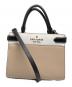 Kate Spade（ケイトスペード）の古着「カラーブロックサッチェル2WAYバッグ」｜ベージュ