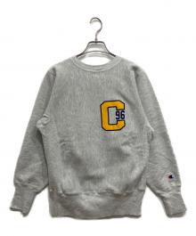Champion（チャンピオン）の古着「90’s両面プリントリバースウィーブスウェット」｜グレー