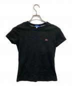 BURBERRY BLUE LABELバーバリー ブルー レーベル）の古着「胸刺繍Tシャツ」｜ブラック