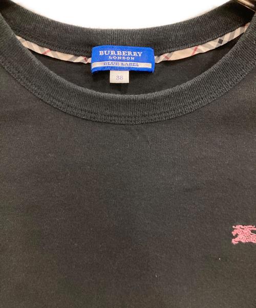 BURBERRY BLUE LABEL（バーバリー ブルー レーベル）BURBERRY BLUE LABEL (バーバリー ブルー レーベル) 胸刺繍Tシャツ ブラック サイズ:38の古着・服飾アイテム