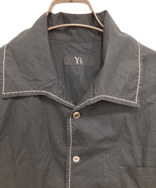 Y's（ワイズ）Y's (ワイズ) ステッチデザインコットン長袖シャツ ブラック サイズ:表記なしの古着・服飾アイテム