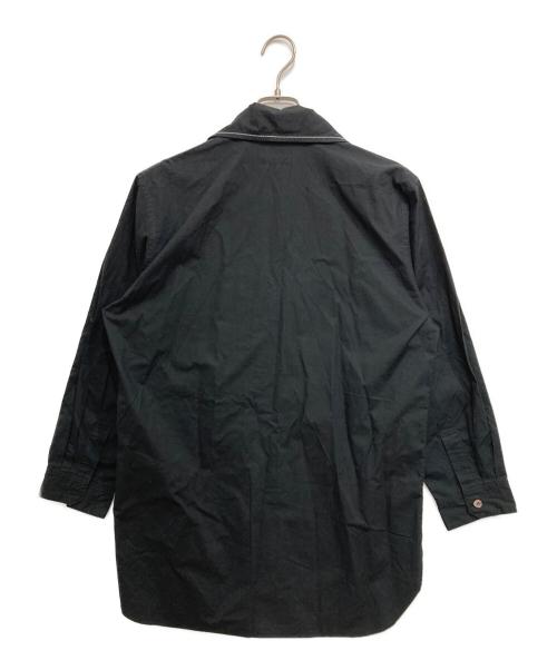 Y's（ワイズ）Y's (ワイズ) ステッチデザインコットン長袖シャツ ブラック サイズ:表記なしの古着・服飾アイテム