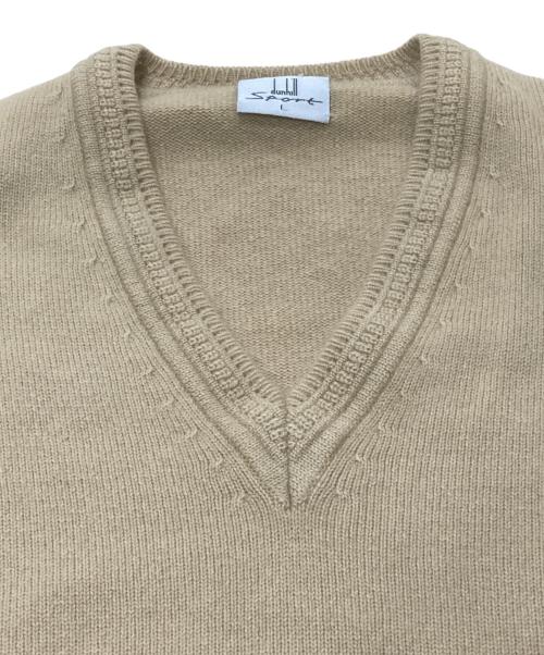 dunhill sport（ダンヒルスポーツ）dunhill sport (ダンヒルスポーツ) カシミヤニット ベージュ サイズ:FREEの古着・服飾アイテム