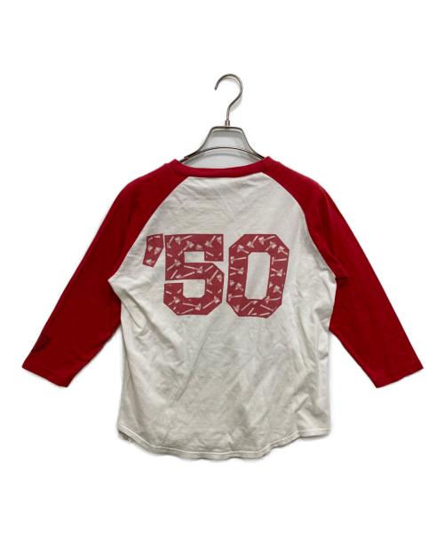 Cooperstown（クーパーズタウン）Cooperstown (クーパーズタウン) Vintage PEANUTS (ヴィンテージピーナッツ) ラグランカットソー レッド サイズ:Sの古着・服飾アイテム