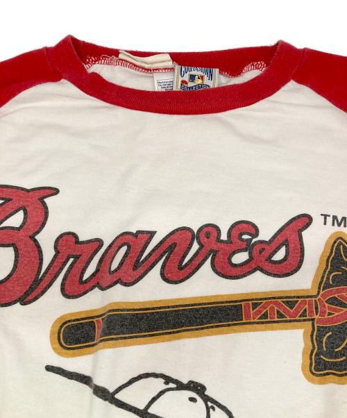 Cooperstown（クーパーズタウン）Cooperstown (クーパーズタウン) Vintage PEANUTS (ヴィンテージピーナッツ) ラグランカットソー レッド サイズ:Sの古着・服飾アイテム