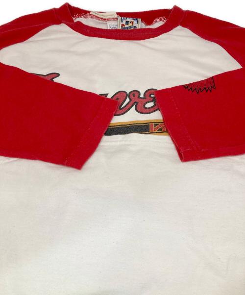 Cooperstown（クーパーズタウン）Cooperstown (クーパーズタウン) Vintage PEANUTS (ヴィンテージピーナッツ) ラグランカットソー レッド サイズ:Sの古着・服飾アイテム