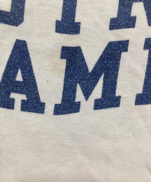 Champion（チャンピオン）Champion (チャンピオン) 70’s二段染み込みカレッジプリントラグランTシャツ ブルー サイズ:Mの古着・服飾アイテム