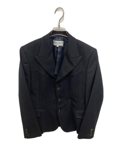 ROBE DE CHAMBRE COMME DES GARCONS（ローブドシャンブル コムデギャルソン）ROBE DE CHAMBRE COMME DES GARCONS (ローブドシャンブル コムデギャルソン) ウールテーラードジャケット ネイビー サイズ:Lの古着・服飾アイテム
