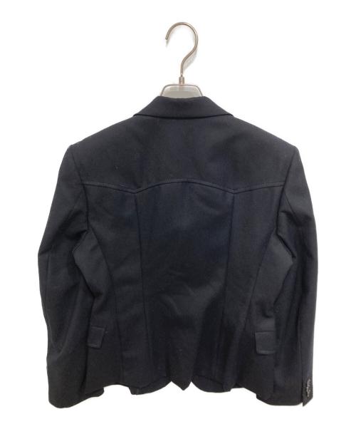 ROBE DE CHAMBRE COMME DES GARCONS（ローブドシャンブル コムデギャルソン）ROBE DE CHAMBRE COMME DES GARCONS (ローブドシャンブル コムデギャルソン) ウールテーラードジャケット ネイビー サイズ:Lの古着・服飾アイテム