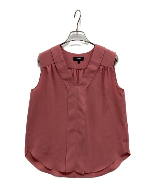 theory（セオリー）theory (セオリー) Prime GGT Light V Flap Top ピンク サイズ:Sの古着・服飾アイテム