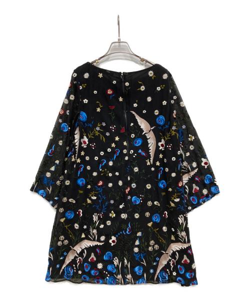 alice+olivia（アリスアンドオリビア）alice+olivia (アリスアンドオリビア) 刺繍ワンピース ブラック サイズ:不明の古着・服飾アイテム