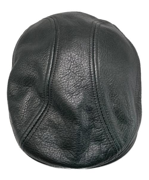 NEW YORK HAT（ニューヨークハット）NEW YORK HAT (ニューヨークハット) レザーハンチング ダークグリーンの古着・服飾アイテム
