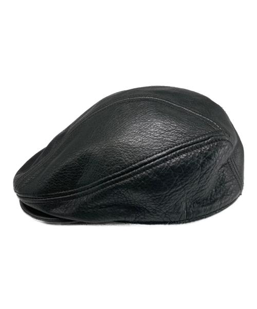 NEW YORK HAT（ニューヨークハット）NEW YORK HAT (ニューヨークハット) レザーハンチング ダークグリーンの古着・服飾アイテム