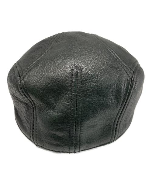 NEW YORK HAT（ニューヨークハット）NEW YORK HAT (ニューヨークハット) レザーハンチング ダークグリーンの古着・服飾アイテム