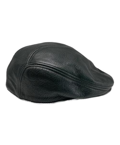 NEW YORK HAT（ニューヨークハット）NEW YORK HAT (ニューヨークハット) レザーハンチング ダークグリーンの古着・服飾アイテム