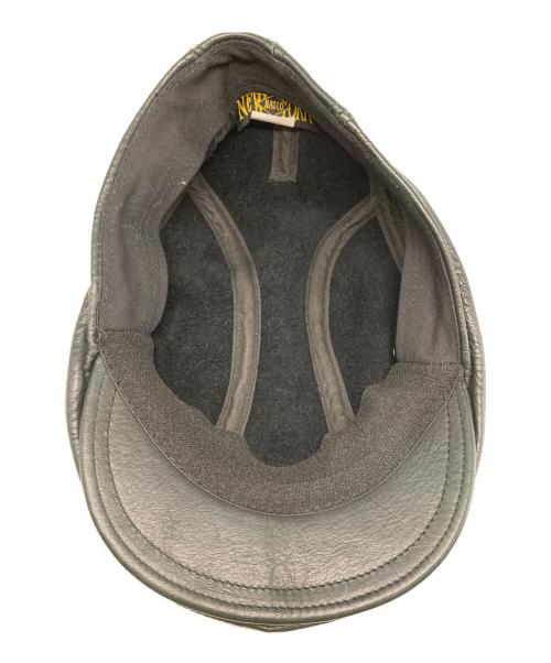 NEW YORK HAT（ニューヨークハット）NEW YORK HAT (ニューヨークハット) レザーハンチング ダークグリーンの古着・服飾アイテム