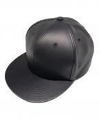 kijima takayuki×Karl Donoghueキジマタカユキ×カールドノヒュー）の古着「LAMB LEATHER TRUCKER CAP」｜ブラック