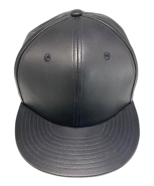 kijima takayuki（キジマタカユキ）KIJIMA TAKAYUKI (キジマタカユキ) Karl Donoghue (カールドノヒュー) LAMB LEATHER TRUCKER CAP ブラックの古着・服飾アイテム