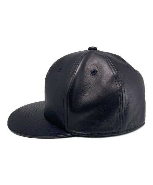 kijima takayuki（キジマタカユキ）KIJIMA TAKAYUKI (キジマタカユキ) Karl Donoghue (カールドノヒュー) LAMB LEATHER TRUCKER CAP ブラックの古着・服飾アイテム