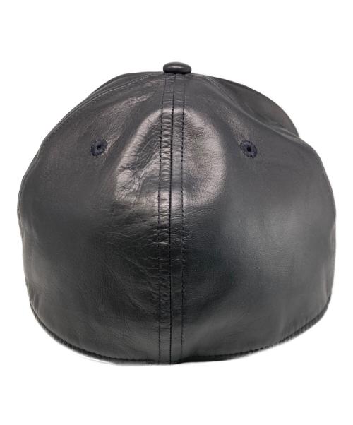 kijima takayuki（キジマタカユキ）KIJIMA TAKAYUKI (キジマタカユキ) Karl Donoghue (カールドノヒュー) LAMB LEATHER TRUCKER CAP ブラックの古着・服飾アイテム