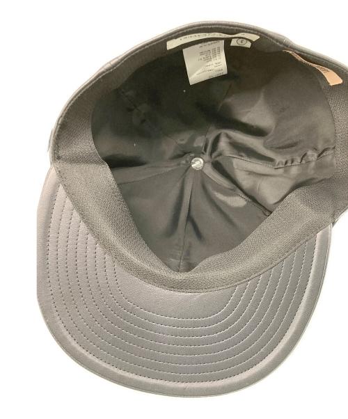 kijima takayuki（キジマタカユキ）KIJIMA TAKAYUKI (キジマタカユキ) Karl Donoghue (カールドノヒュー) LAMB LEATHER TRUCKER CAP ブラックの古着・服飾アイテム