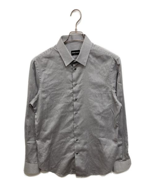 GIORGIO ARMANI（ジョルジオアルマーニ）GIORGIO ARMANI (ジョルジオアルマーニ) 総柄シャツ グレー サイズ:SIZE 41/16の古着・服飾アイテム
