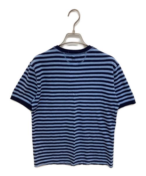 POLO RALPH LAUREN（ポロ・ラルフローレン）POLO RALPH LAUREN (ポロ・ラルフローレン) ヘンリーネックボーダーTシャツ ブルー サイズ:Lの古着・服飾アイテム