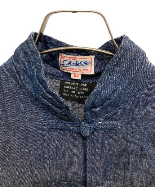 L'Anti cher（ランチシェール）L'Anti cher (ランチシェール) 80sフレンチチャイナセットアップ ブルー サイズ:54の古着・服飾アイテム