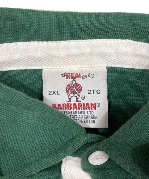 BARBARIAN（バーバリアン）BARBARIAN (バーバリアン) ラガーシャツ グリーン サイズ:2XLの古着・服飾アイテム