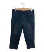 KOLORカラー）の古着「30/3 OX クロップドパッカリングパンツ」｜ネイビー