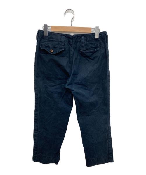 KOLOR（カラー）KOLOR (カラー) 30/3 OX クロップドパッカリングパンツ ネイビー サイズ:3の古着・服飾アイテム