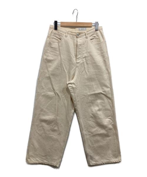 KIJI（キジ）KIJI (キジ) SHIMA/シンチバックペインターパンツ ホワイト サイズ:4の古着・服飾アイテム