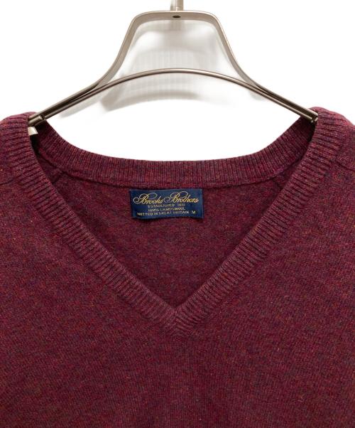 BROOKS BROTHERS（ブルックスブラザーズ）BROOKS BROTHERS (ブルックスブラザーズ) 80’sVネックウールニット パープル サイズ:Mの古着・服飾アイテム