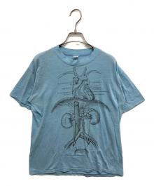 USED（ユーズド）の古着「70’s臓器プリントTシャツ」｜スカイブルー