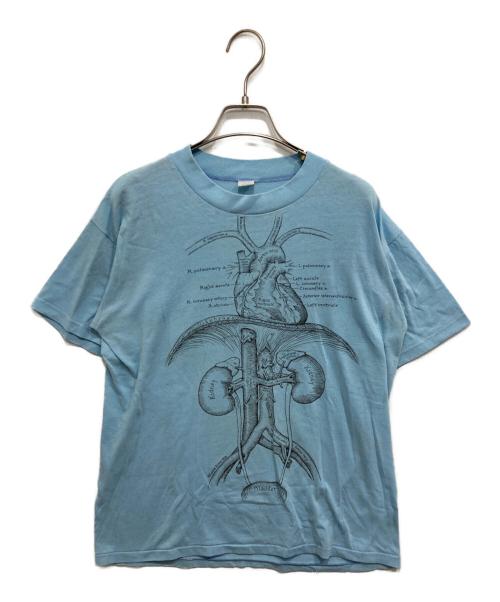 USED（ユーズド）USED (ユーズド) 70’s臓器プリントTシャツ スカイブルー サイズ:Lの古着・服飾アイテム