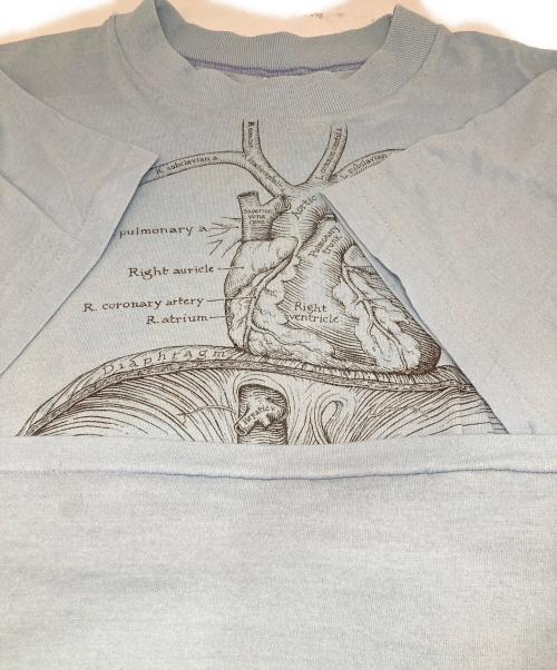 USED（ユーズド）USED (ユーズド) 70’s臓器プリントTシャツ スカイブルー サイズ:Lの古着・服飾アイテム