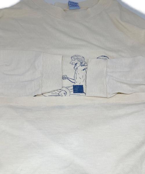 THE KNiTS（ザ ニッツ）THE KNITS (ザ ニッツ) 80’s長袖プリントカットソー/エロT アイボリー サイズ:XLの古着・服飾アイテム